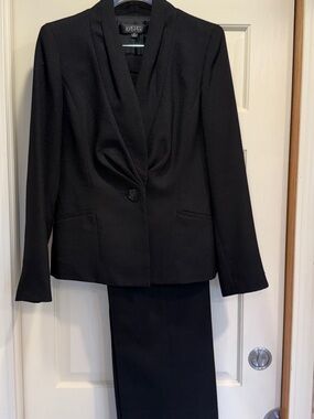 Kasper Black Draped Lapel Suit